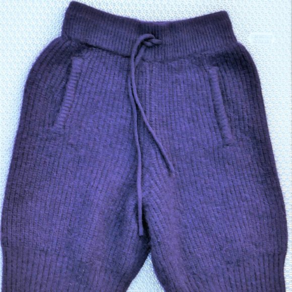 The Style PURPLE Angora Wool Blend Belted Shorts - Picture 1 of 16